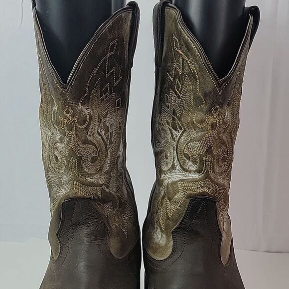 Double H Leather Square Ice Roper Cowboy Men's Boots - Picture 13 of 16